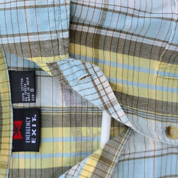 Plaid Button Down Shirt by Emergency Exit - Picture 2 of 3
